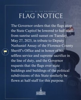 South Carolina Half-Staff
